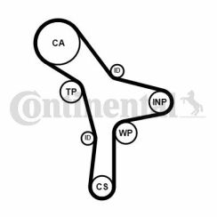 Ремінь ГРМ Hyundai Terracan 3.5i V6 01-06/Kia Sorento 3.5 V6 02-11 (32x259z)
