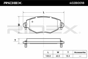 Комплект гальмівних накладок, дискове гальмо