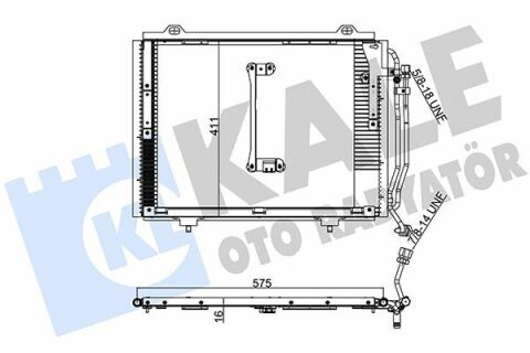 KALE DB Радіатор кондиціонера W202