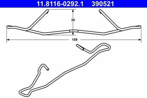 Планка супорта (переднього) прижимна Opel Astra G/H 04-/Combo 01- (Ate) Планка супорта (переднього) прижимна Opel Astra G/H 04-/Combo 01- (Ate)