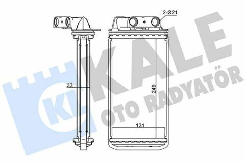 KALE FIAT Радиатор отопления Palio,Strada 98-