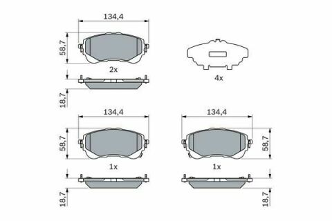 Колодки передні гальмівні COROLLA 1.2-2.0H 10.18- TOYOTA Колодки передні гальмівні COROLLA 1.2-2.0H 10.18- TOYOTA