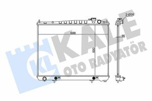 KALE NISSAN Радиатор охлаждения Pathfinder 3.3/3.5 97-