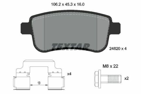 Колодки гальмівні (задні) Renault Fluence/Megane/Scenic 08- (TRW) Q+