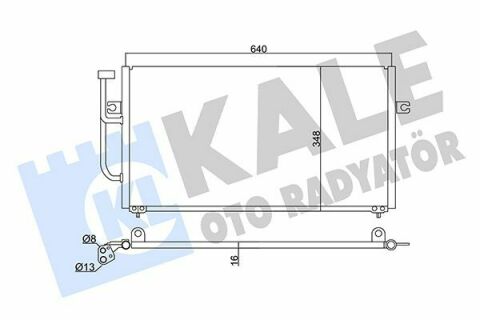 KALE MITSUBISHI Радиатор кондиционера Carisma,Space Star 00-,Volvo S40/V40