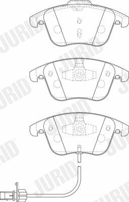 JURID VW Гальмівні колодки передн.Audi A4/5 07-