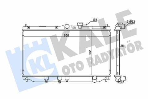 KALE HONDA Радіатор охолодження Accord IV, Rover 600 2.2/2.3 90-