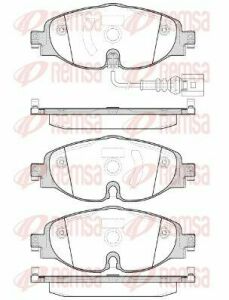 VW К-т передніх гальм. колодок (з датч.) Golf VII, AUDI A3 13-, SKODA Octavia 12-