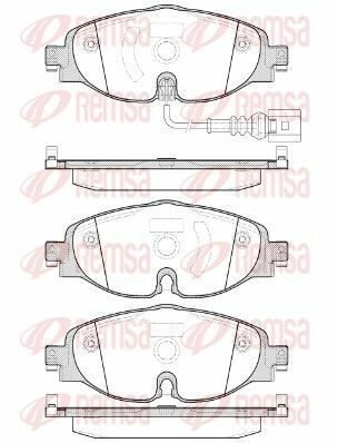 VW К-т передних тормозов. колодок (с датч.) Golf VII, AUDI A3 13-, SKODA Octavia 12-