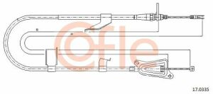 Трос ручного тормоза зад. X-TRAIL T30 03-08 Л. (1745/1608)