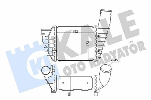 KALE VW Интеркулер Audi A4,Passat,Skoda SuperB I 2.5TDI 97-