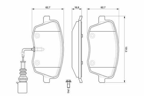 Колодки тормозные SEAT/SKODA/VW -08