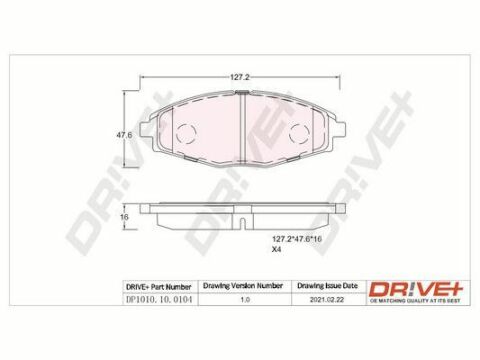 DP1010.10.0104 Drive+ - Тормозные колодки для дисков