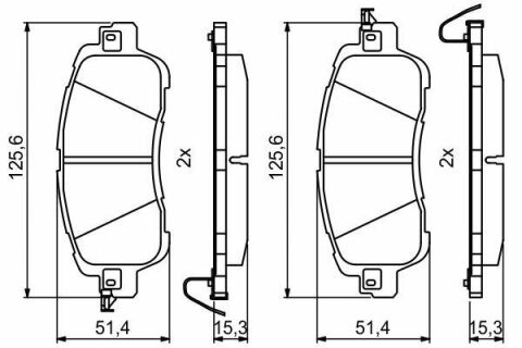 Колодки гальмівні (передні) Mazda 2 1.5 14-