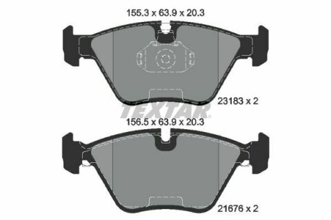 Колодки гальмівні (передні) BMW 3 (E46) 98-07/ X3 (E83)03-11 (Teves) Q+