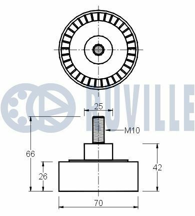 RUVILLE BMW Натяжной ролик E46/Z3 316i-318i/1,9 (M43) RUVILLE BMW Натяжной ролик E46/Z3 316i-318i/1,9 (M43)