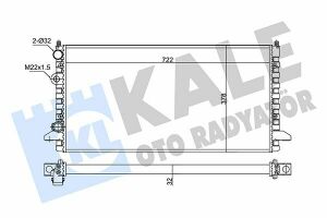 KALE VW Радиатор охлаждения Passat 1.6/2.8 90-