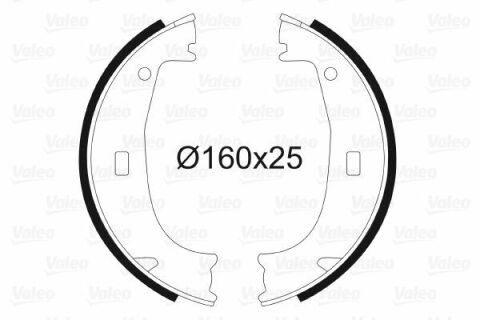 Комплект гальмівних колодок, стоянкове гальмо