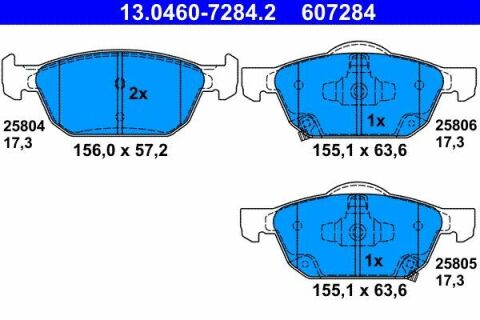 Колодки гальмівні (передні) Honda Civic IX/X 12- (ATE) Колодки гальмівні (передні) Honda Civic IX/X 12- (ATE)