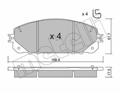 Колодки тормозные (передние) Jeep Cherokee 13-