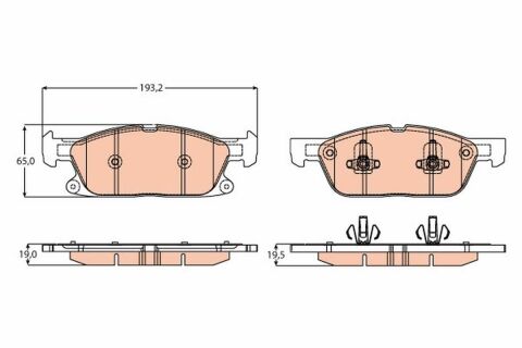 Колодки гальмівні FORD Galaxy/S-Max/Edge "F" 15>> Колодки гальмівні FORD Galaxy/S-Max/Edge "F" 15>>