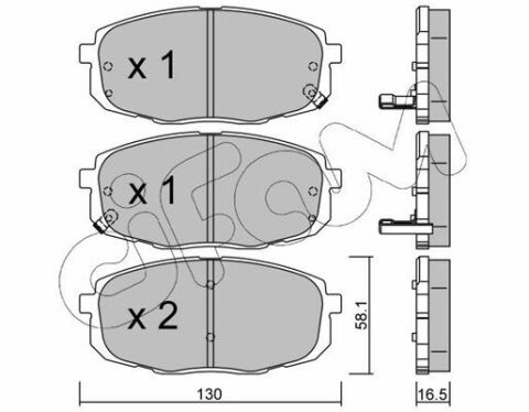 Гальмівні колодки передні Carens 02-,Ceed,Hyundai i30 07- KIA