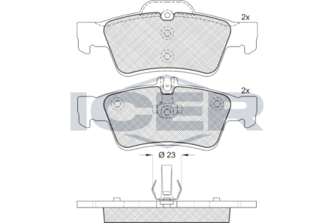 Тормозные колодки (задние) MB E-class (W211/W212)/S-class (W220/W221) 98-