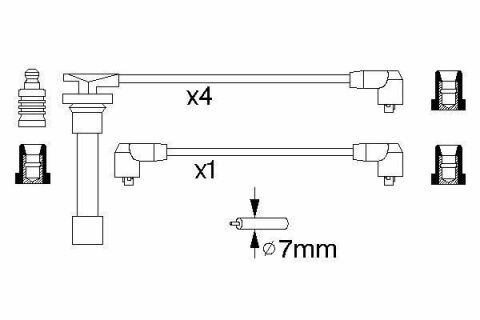 Провід запалювання Nissan Primera/Sunny 2.0 90-96 (к-кт)