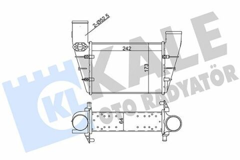 KALE VW Интеркулер Audi A4/6,Passat 1.8T/1.9TDI 97-