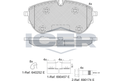 Колодки тормозные (передние) VW Amarok 10-