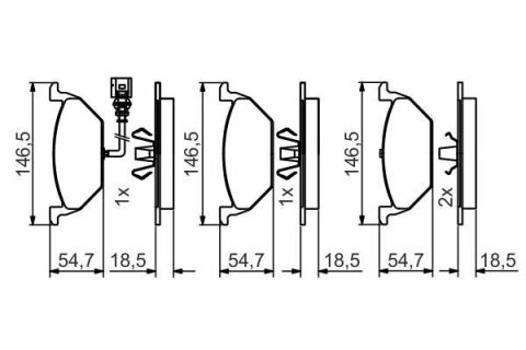 Колодки тормозные (передние) Audi A3/Skoda Fabia/Octavia 96-13/VW Caddy 04-15/Golf 97- (+датчик)