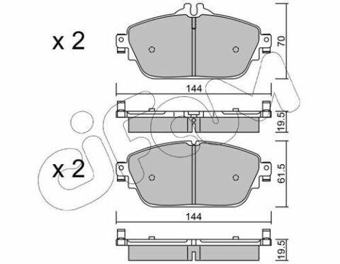 Комплект тормозных колодок, дисковый тормоз