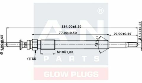 Свеча накаливания (двойная спираль) 5V E65 740d/745d BMW