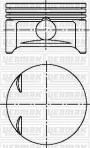 Поршень с кольцами і пальцем opel astra g 1.2 (размер отв. 72.5 / std) (x 1.2 xe )
