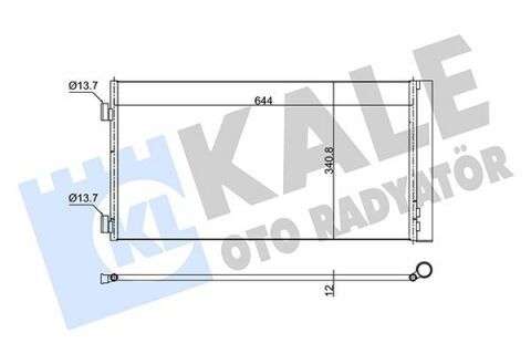 KALE BMW Радиатор кондиционера Mini Cooper,One,Clubman,Countryman,