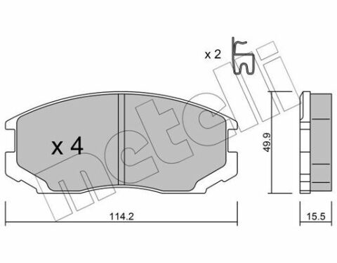 Колодки гальмівні (передні) Mitsubishi Colt/Lancer 1.3-1.6/1.8-2.0D 95-03