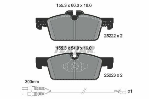Колодки гальмівні (передні) Peugeot 508/SW 10-18 (+датчик) Q+ (155.3x60.3/54.9x16) Колодки гальмівні (передні) Peugeot 508/SW 10-18 (+датчик) Q+ (155.3x60.3/54.9x16)
