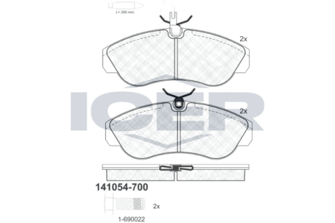 Колодки тормозные (передние) Citroen Jumper 94-/Fiat Ducato/Peugeot Boxer 94-02 R16 (+датчики)