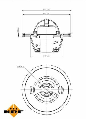 Термостат VW Polo/Skoda Fabia 1.4 99-14/Roomster 1.4 07-15 (82°)