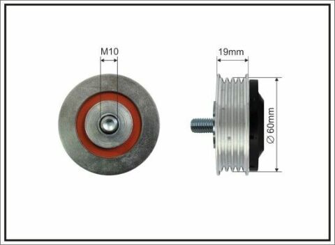 Ролик генератора Audi A4/A6/VW Passat 96-05 (натяжний) (60x15x10) Ролик генератора Audi A4/A6/VW Passat 96-05 (натяжний) (60x15x10)