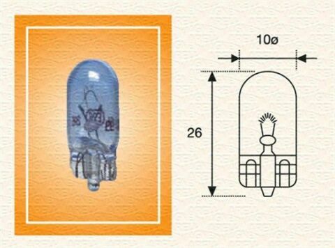 MAGNETI MARELLI W5W фиолет. 12V5W Автолампа безцокольная