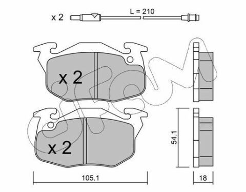 CIFAM Тормозные колодки перед. CITROEN Saxo PEUGEOT 1xx/2xx/3xx/4x