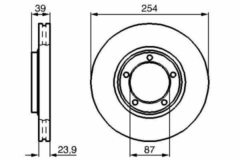 Диск тормозной (передний) Mitsubishi L300/L400 94-05 (254x24) (с вентиляцией)