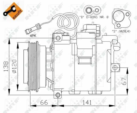 Компрессор кондиционера Audi A4/A6/Skoda Superb/VW Passat 1.6-2.0D 94-