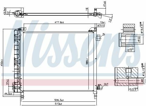 Конденсер NS MICRA MARCH K13(10-)1.2 и 12V[OE 92101-1HC1B]