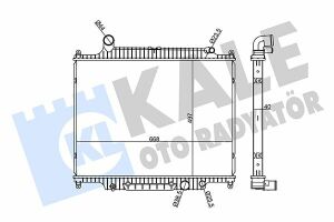 Радиатор охлаждения двигателя (497*668*40) range rover 3.6 06-12, range rover sport 3.6 06-13