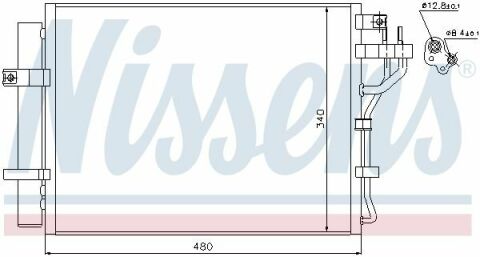 Конденсер  KIA  PICANTO(11-)1.0  GAS(+)[OE  976061Y000]