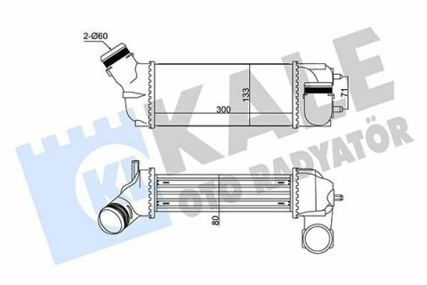 KALE CITROEN Intercooler C4 I,Grand Picasso,Peugeot 307/308 2.0HDI 03-