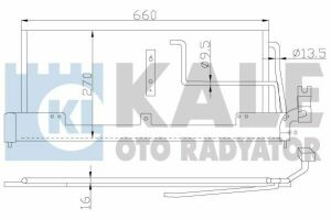 KALE OPEL Радиатор кондиционера Combo,Corsa B