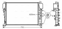 Радіатор охолодження W211 E200/500 02-DB